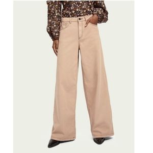 Scotch & Soda Beige Flare Jeans